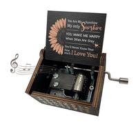 Mini Boîte À Musique Mécanique En Bois Avec Poignée Lointaine,Vous Êtes Mon Phare,Décoration De La Maison,Anniversaire,Mariage,Cadeau De Travailleurs - Type E
