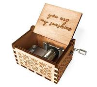 Mini Boîte À Musique Mécanique En Bois Avec Poignée Lointaine,Vous Êtes Mon Phare,Décoration De La Maison,Anniversaire,Mariage,Cadeau De Travailleurs - Type B
