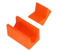 Mini boîte à onglets pour une coupe précise de 45 à 90 degrés - Gabarit ABS pour couvrir les plinthes - Angles internes externes - Guide de scie à main - Petit kit orange de 121 mm