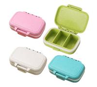 Mini Boîte À Pilules 4 Pièces, Boîte À Pilules Portable, Boîte À Pilules Scellée Et Résistante À L'Humidité, Boîte À Pilules Multi-Compartiments, Boîte À Pilules De Voyage