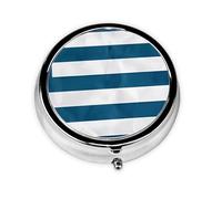 Mini boîte à pilules ronde avec drapeau grec, peut être mise dans un portefeuille, une poche, légère et pratique, pilulier à 3 compartiments, pilulier portable,