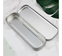 Mini Boîte À Stylo En Métal Pour Hommes Et Femmes,Étui À Stylo Plume En Fer Blanc,Coussin Rectangulaire Long,Boîte-Cadeau,Fournitures Pour Étudiants - Type Silver