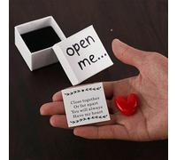 Mini boîte-cadeau en forme de cœur "Ouvre-moi, je t'aime", un cadeau unique de type boîte d'allumettes, convient pour la petite amie, le petit ami, la fête des mères, l'anniversaire, l'anniversaire de
