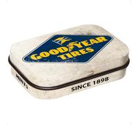 Mini boite collector Good Year (4x6x1,6cm) bonbons menthe inclus (poids net: 15g)