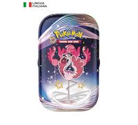 Mini-boîte de Collection (Flamigo) de l'expansion écarlate et Violet - Destin de Paldea Del GCC Pokémon (2 enveloppes d'expansion, 1 Feuille d'autocollants et 1 Papier avec Illustration), et en