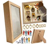 Mini boîte de présentation de silhouette de musée à faire soi-même, présentoir personnalisé avec 7 mini figurines de musée et 8 mini cadres dorés, célébrez vos souvenirs uniques avec style