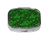 Mini boîte de rangement pour médicaments avec imprimé pailleté pour la Saint-Patrick