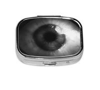 Mini boîte de rangement pour médicaments, sac à main, voyage, avec imprimé boules de yeux