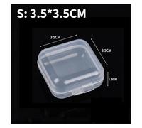 Mini boîte de Rangement Transparente en Plastique for Bijoux, 60 ou 6 pièces, conteneur Portable for Boucles d'oreilles, bagues, Bouchons d'oreilles, Emballage, étui de Rangement(S,48PCS)
