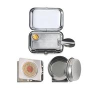 Mini boîte de rangement vide portable avec 10 compartiments pour aquarelle avec clip magnétique, petit voyage, école, randonnée, plein air, camping, journal
