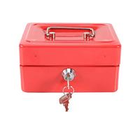 Mini Boîte de Sécurité, Petit Coffre Fort avec Une Conception à 6 Compartiments Caisse D'argent Verrouillable pour le Sécurité de Bijoux en Espèces Bureau à Domicile Clés Cadeau Rouge