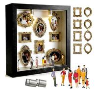 Mini boîte de silhouette de musée à faire soi-même avec lumière, célébrez vos souvenirs uniques avec style, kit de présentation personnalisé avec figurines, lumières LED pour anniversaire de mariage