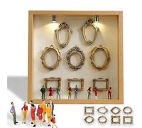 Mini boîte de Silhouette de musée à Faire soi-même avec lumière, créez Votre Propre musée de Souvenirs, boîte du musée de Nous, kit de Cadre de boîte d'ombre personnalisé(Wood)