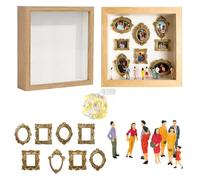 Mini BoîTe De Silhouette De MuséE à Faire Soi-MêMe,Cadre Personnalisé Photo,CéLéBrez Vos Souvenirs Uniques dans Le Style,Mini Cadres DoréS, Figurines, Vitrine De MéMoire Photo, Shadow Box