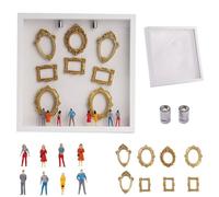 Mini boîte de silhouette de musée à faire soi-même - Célébrez vos souvenirs uniques avec style avec des mini cadres et figurines dorés - Cadre photo personnalisé à faire soi-même pour décoration de