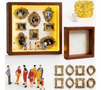 Mini boîte de silhouette de musées à faire soi-même - Feiere Deine Einzigartigen Erinnerungen Mit Stil Kit de présentation créatif Mini cadres de musée significatifs pour la Saint-Valentin et les