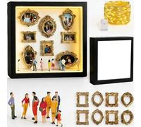 Mini boîte de silhouette de musées à faire soi-même - Feiere Deine Einzigartigen Erinnerungen Mit Stil Kit de présentation créatif Mini cadres de musée significatifs pour la Saint-Valentin et les
