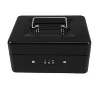 Mini Boîte de Verrouillage Noire en Acier, Coffre-fort avec Clé Portable