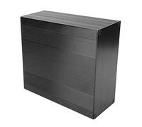 Mini boîte électronique en aluminium - Boîtier électronique léger - Type d'oxyde noir brossé - Boîtier de refroidissement en aluminium - Pour amplificateur GPS (150 mm)