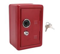 Mini boîte sûre dictionnaire rouge forme argent banque metal piggy banc de verrouillage clés clés de mot de passe de mot de passe joelry oblicables décor de bureau
