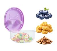 Mini Boîtes à goûter - Boîte à goûter, avec couvercle en silicone | Boîtes en silicone, 2 en 1 sans accroc, pour un ramassage facile, boîte de rangement de fruits pour voyage, camping, extérieur