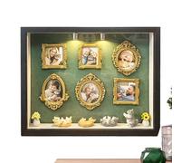 Mini boîtes à Ombres - Boîte à Souvenirs de Voyage pour Figurines, Cadre d'affichage d'album Photo 3D, vitrine Souvenir Miniature, kit de boîte d' à Faire soi-même pour Adultes et Famille, Petite