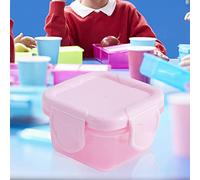 Mini boîtes de rangement hermétiques en plastique avec couvercles, petits récipients hermétiques, repas d'école carrés pour enfants, restes (taille unique)