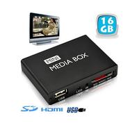 Mini Boitier Passerelle Multimédia Lecteur 1080P HDMI Téléviseur HDtv 16Go Noir YONIS