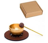 Mini bol chantant, son d'ange réconfortant, petit ensemble de bols chantants avec maillet et coussin, instrument portable pour la méditation, ensemble de bols chantants tibétains anti-stres (1 SET)