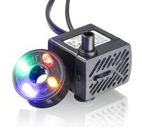 Mini bomba de agua con LED, 180 l/h, 3,5 W, pequeño acuario, jardín, pozo, estanque de jardín, bomba de fuente de agua