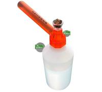 Mini bong EKNA de voyage - en acrylique avec chillum en verre borosilicate - petit ensemble d'accessoires en orange - incl. 6 filtres (3 de 15 mm et 3 de 10 mm)