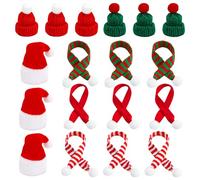 Mini bonnet et écharpe de Noël, accessoires de cheveux, mini bonnet de Père Noël, pinces à cheveux de Noël, petites et mignons, petits objets de Noël pour filles et femmes