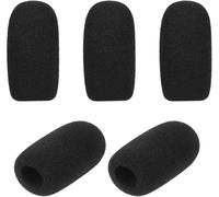 Mini bonnettes Anti-Vent pour Microphone,Protections en Mousse pour Micro-Casque à Revers,Noir,Lot de 5 pièces.[F42]
