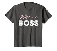 Mini Boss pour garçons et Filles T-Shirt, Enfant, Asphalte, 10 Ans