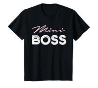 Mini Boss pour garçons et Filles T-Shirt, Enfant, Noir, 10 Ans