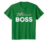 Mini Boss pour garçons et Filles T-Shirt, Enfant, Vert Kelly, 10 Ans