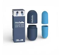 Mini bouchons d'oreille en mousse avec étui de voyage, réduction du bruit pour le sommeil, l'étude, les voyages, rebond lent (bleu)