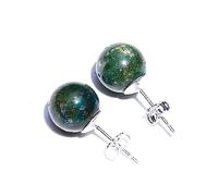 Mini boucles d'oreilles à tige en cristal de pierre naturelle améthyste quartz rose jade boucles d'oreilles rondes boucles d'oreilles, agate indienne argent