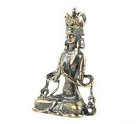 Mini Bouddha en cuivre, figurine religieuse en laiton, petite statue de méditation pour la maison, le bureau, l'autel, la décoration spirituelle