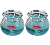 Mini Bougie D'aquarium À Bulles, Décoration D'intérieur Mignonne, Cire en Gel Faite À La Main, Thème Océan Parfumé avec Freesia Flottant, Décoration De Chambre Confortable(2pcs)