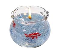 Mini bougie d'aquarium - Décoration mignonne parfumée, vase en verre esthétique, à thème aquatique, figurine de vie marine, catégorie de parfum d'intérieur, petit pot bleu pour fête d'intérieur