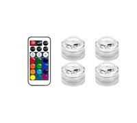 Mini bougies chauffe-plat submersibles à LED, étanches, avec télécommande,Installation Pratique(4 light 1 control)