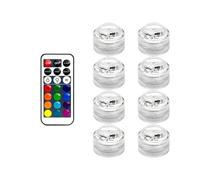 Mini bougies chauffe-plat submersibles à LED, étanches, avec télécommande,Installation Pratique(8 light 1 control)