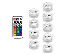 Mini bougies chauffe-plat submersibles à LED, étanches, avec télécommande,Installation Pratique(9 light 1 control)