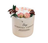 Mini bougies en cire de soja naturelle bio avec parfum de fleurs séchées, bougie pilier parfumée à l'huile pure faite à la main (A, taille unique)