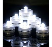 Mini bougies LED submersibles - AIMOONSA - Lampe LED submersible - Étanche IP68 - Autonomie 70h - Lot 12