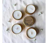 Mini Bougies Personnalisées Cire de Soja 15 ml - Lot de 10 | Mariage & Baptême, Parfum de Grasse, Fabriquées à la Main, Visuel Personnalisable, Sans Phtalate