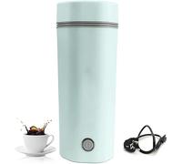 Mini bouilloire électrique de voyage-Coupe d'eau électrique 350 ml- tasse Chauffage thermos 3 en 1- revêtement en acier inoxydable 304- arrêt automatique (Green)
