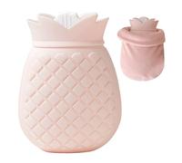 Mini bouillotte, petite bouillotte de 350 ml avec housse souple amovible et lavable pour soulager la douleur du dos, du cou et des épaules, mini avec housse