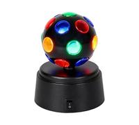 Mini boule disco | ABS et polystyrène, 8,9 x 8,9 x 11,9 cm, 150 g | Lampe de fête LED rotative alimentée par piles pour maison, chambre, mariage, voiture